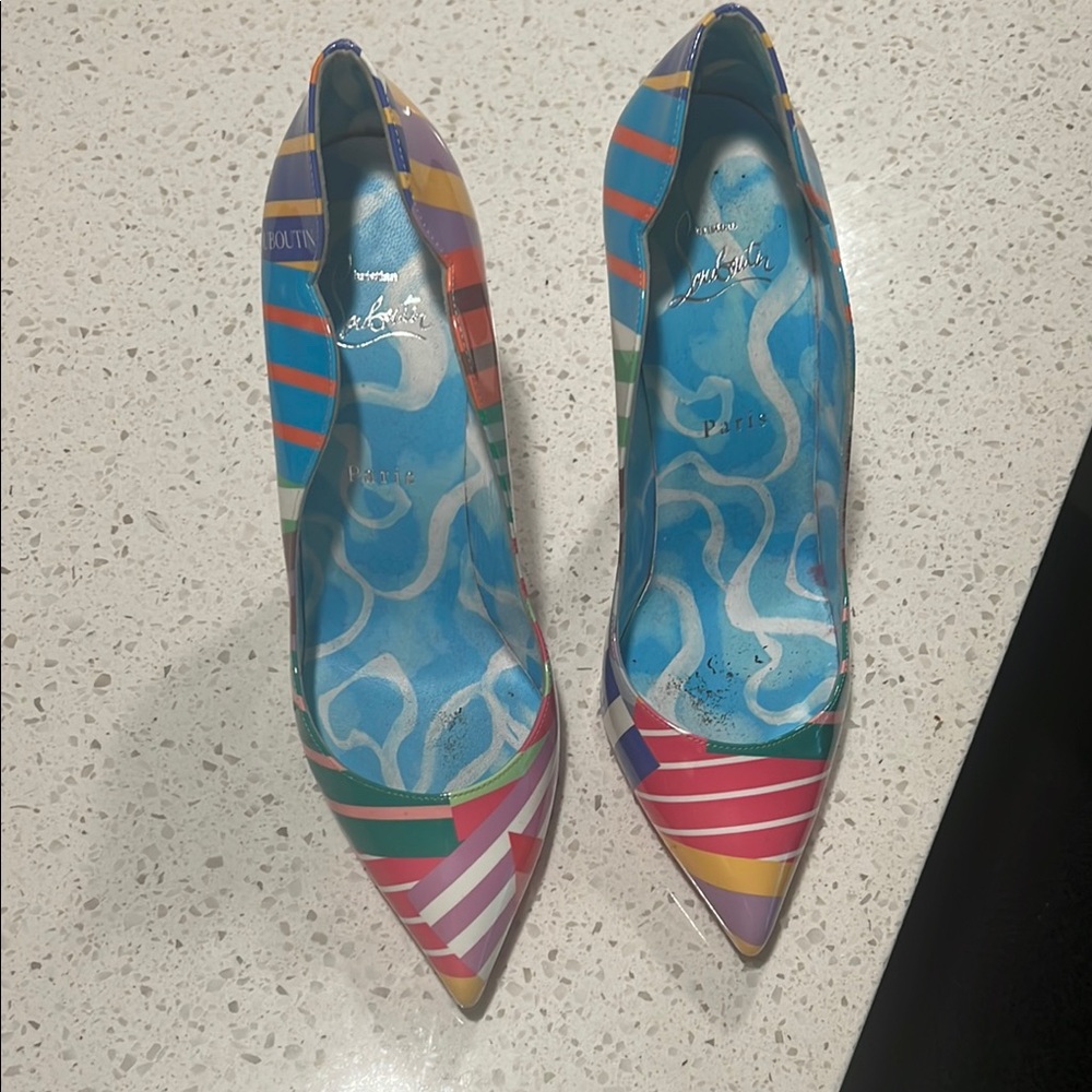 Christian Louboutin Multicolor Striped Women's Pumps